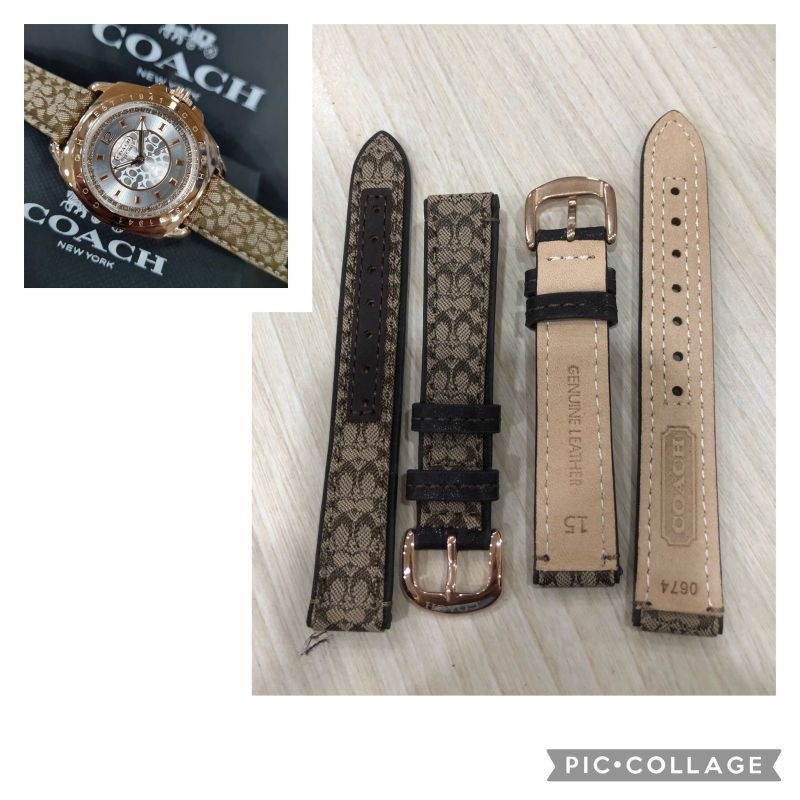 Strap / Tali Kulit Jam Tangan Coach Ukuran 15
