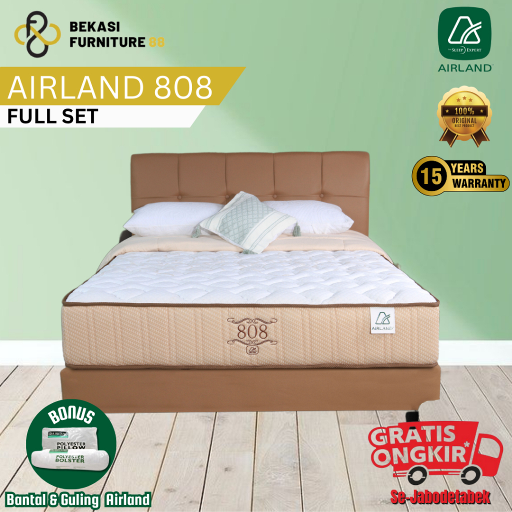 FULL SET Kasur AIRLAND SPRINGBED 808 SET kasur+divan+sandaran