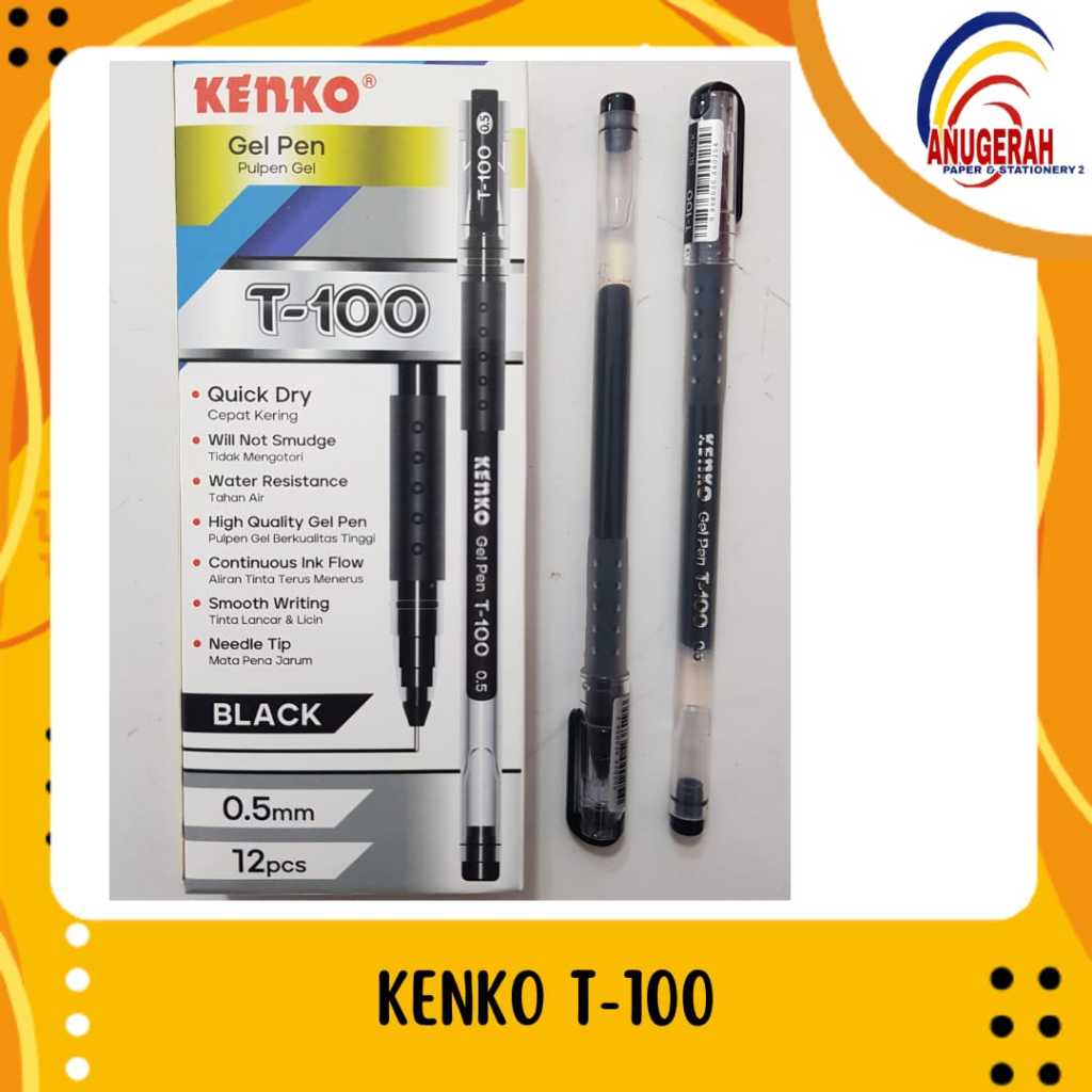 

KENKO T -100 BOLPOIN GEL HITAM (LSN)