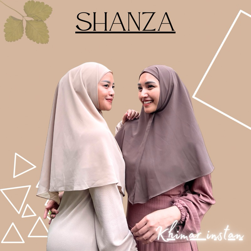 SHANZA Hijab Alkhansa Khimar Instan Bahan Ceruti Baby Doll