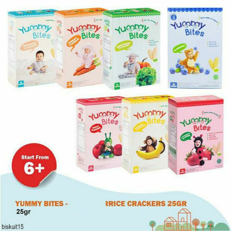 YUMMY BITES  RICE CRACKERS - CAMILAN BAYI MULAI USIA 6 BULAN