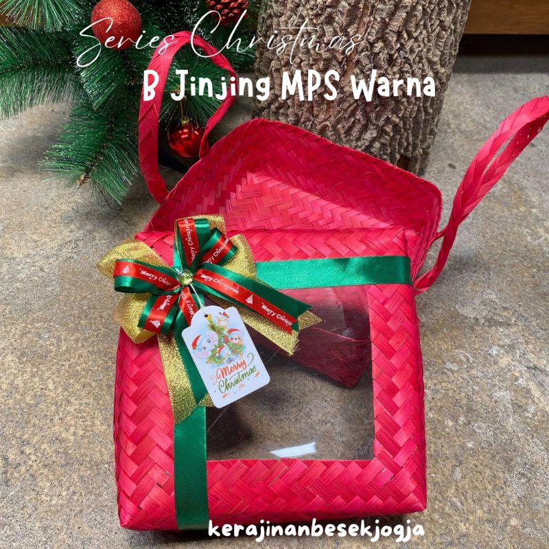 SERIES CHRISTMAS | BESEK JINJING WARNA MIKA PITA | besek jinjing besek mika pita besek makanan besek