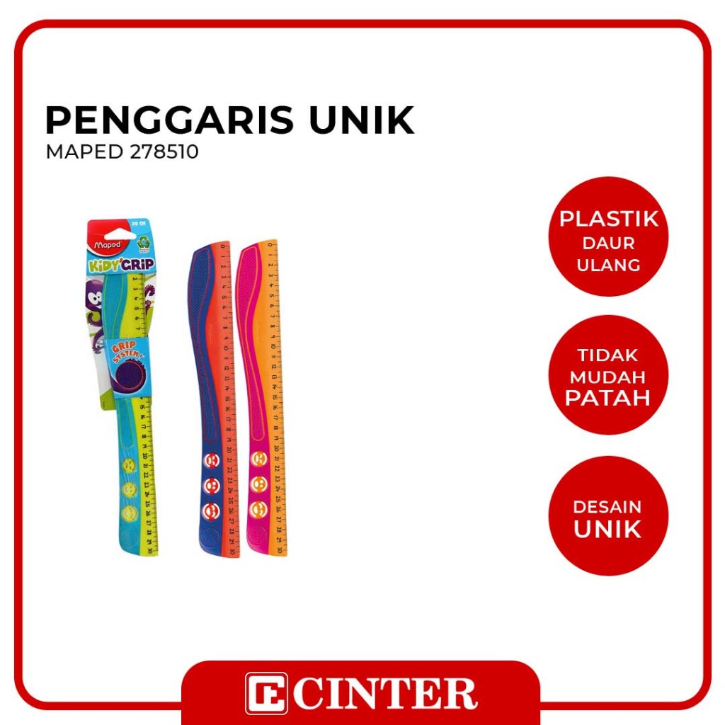 

MAPED - RULER ANAK / MISTAR / PENGGARIS KIDY GRIP 30 CM 278510