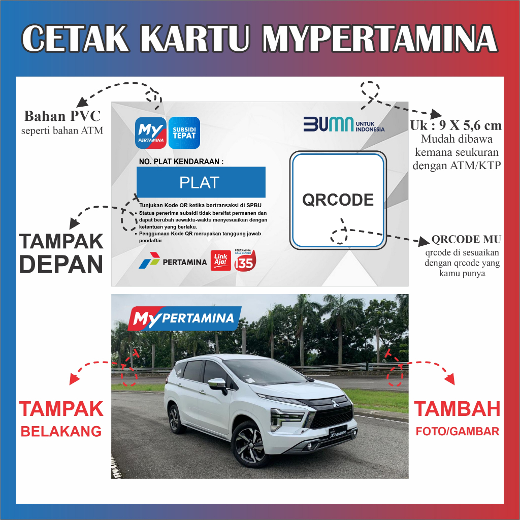 

Cetak Kartu My Pertamina / ID Card My Pertamina Costum Foto Bahan Tebal PVC