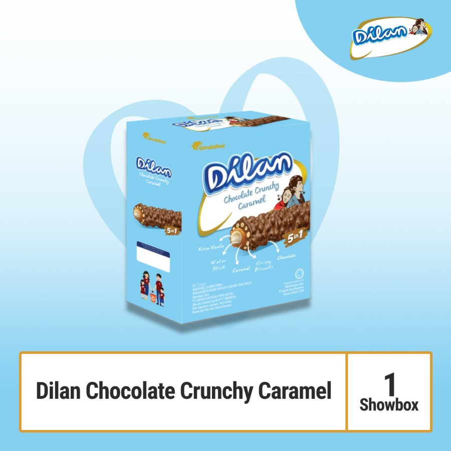 

Dilan Crunchy Choco Caramel 24 gr isi 12 pcs/Dilan Biskuit/Dilan Wafer