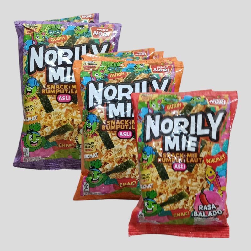 

NORILY Mie Snack Mie dengan Rumput Laut 20gr [10 pcs]