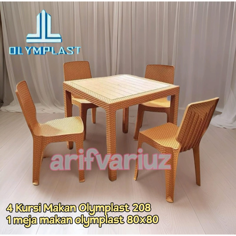 ( instan Kurir ) SET MEJA MAKAN DAN KURSI PLASTIK