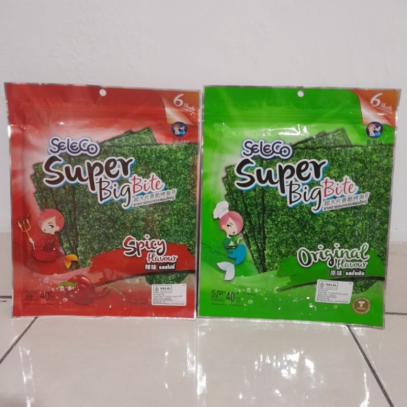 

BIG CRISPY SEAWEED / SELECO SUPER BIG BITE BRAND (6 SHEETS)
