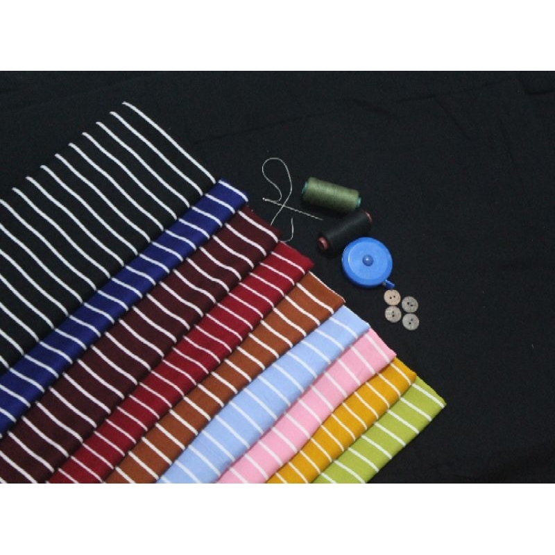 kain katun rayon motif premium | kain katun | katun rayon | rayon motif | motif salur ( per 0,5 m)