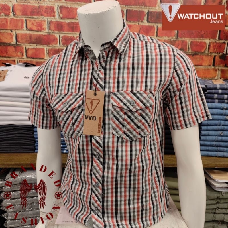 WATCHOUT JEANS KEMEJA LENGAN PENDEK JS502390117 TERRACOTTA