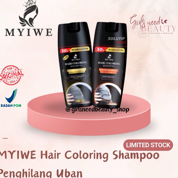 Diskon Terbaik Myiwe Hair Coloring Shampo Penghilang Uban  Shampo Uban Myiwe Hair Coloring Shampoo P