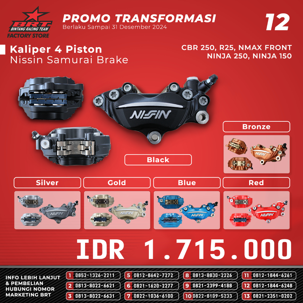 CALIPER/ KALIPER 4 PISTON NISSIN SAMURAI x BRT