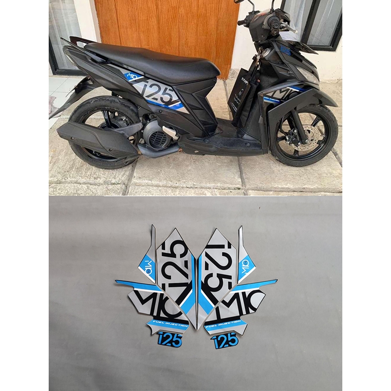 STRIPING STIKER STICKER LIS BODY MOTOR MIO M3 2017 FULL HITAM