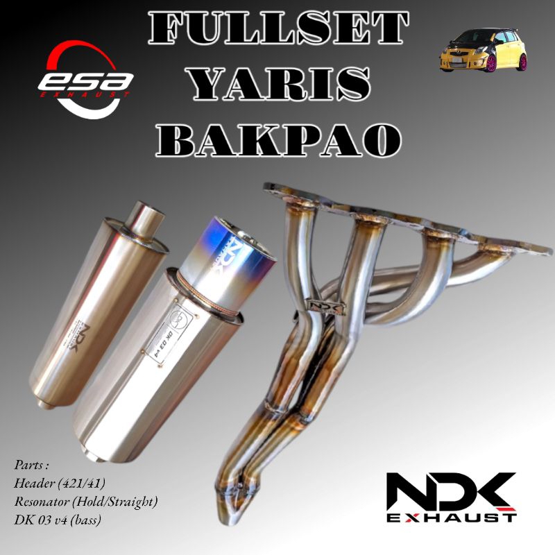 KNALPOT MOBIL RACING FULLSYSTEM YARIS BAPAO VIOS NDK EXHAUST KARAKTER SUARA KNALPOT MOBIL FULLSYSTEM