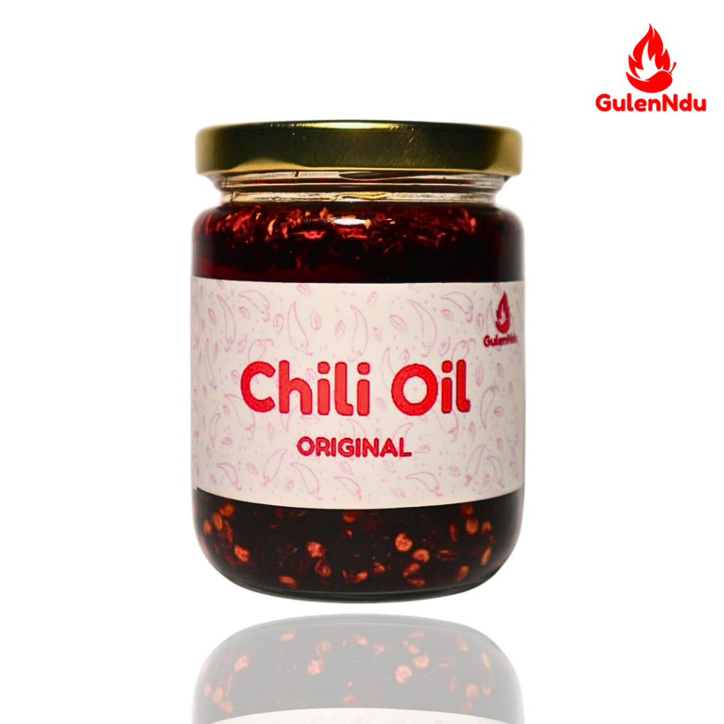 

GulenNdu - Chili Oil Original Kemasan Kaca Sambal Serbaguna Super Pedas dan Gurih 200ml