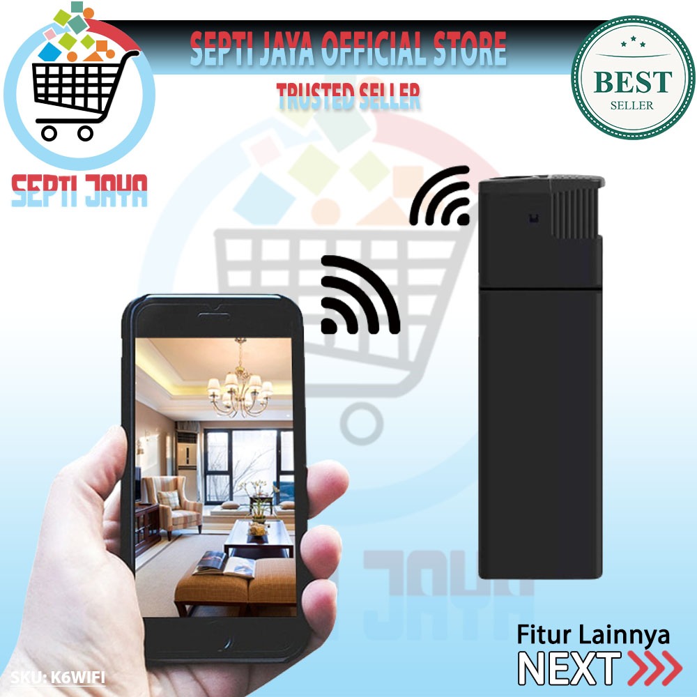 RK K6 Wifi Spy Cam Lighter V18 Wireless Full HD 1080P Hidden Camera Spycam Korek Api Unik Kamera