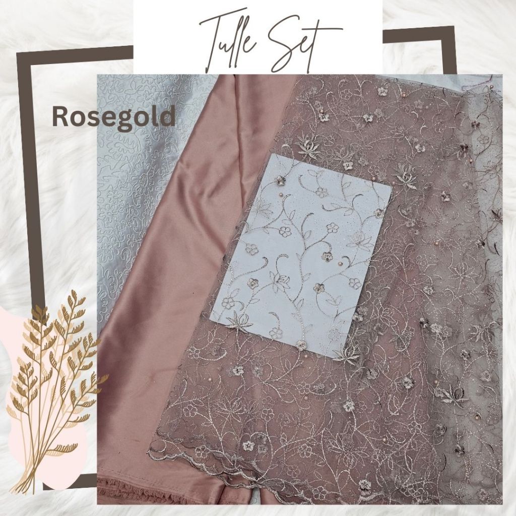 ✅ Kain Bridesmaid Paket / Paket Bridesmaid Dress (Brokat Tile + Satin Velvet ) / Kain Bridesmaid / S