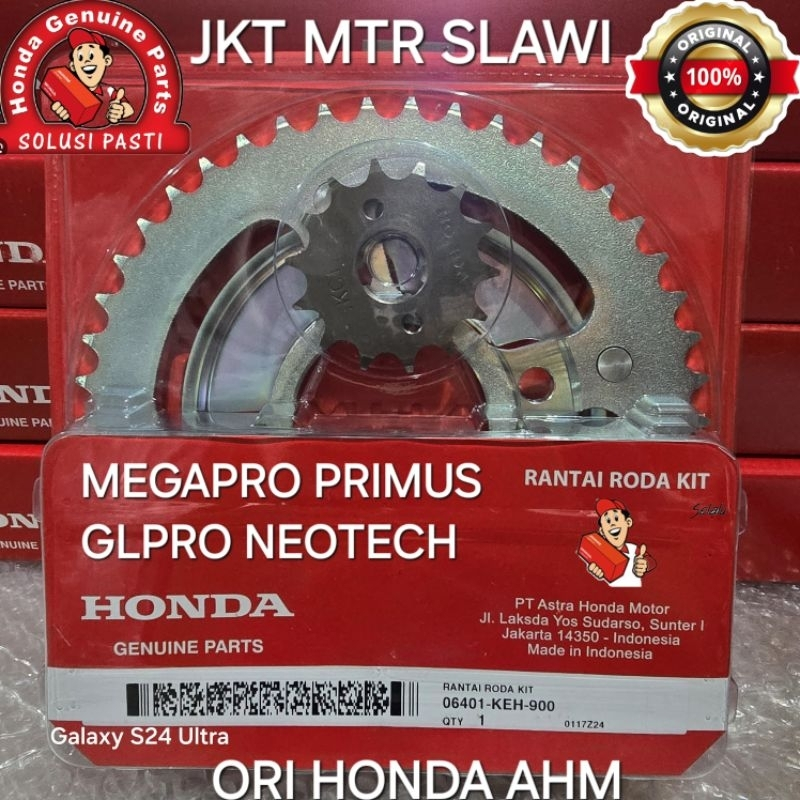 06401 KEH 900 gear set megapro primus, gear set megapro 2009, gl pro neotech 1setb asli honda ahm, o