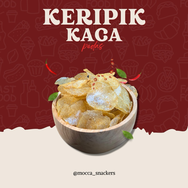 

Keripik Kaca Pedas 125 gram/175 gram by Mocca Snack