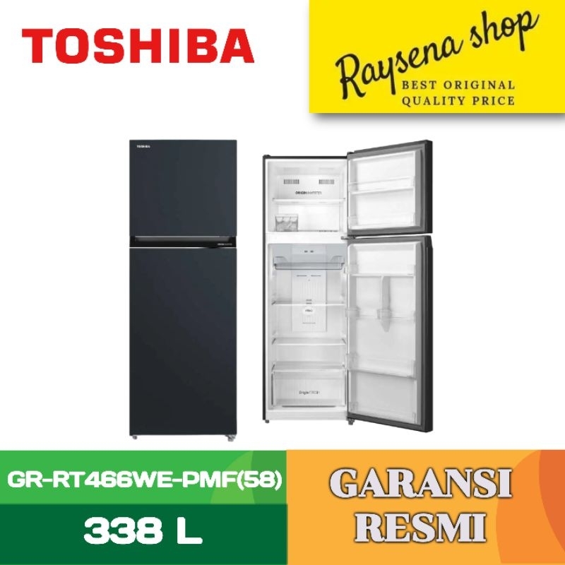 TOSHIBA KULKAS 2 PINTU BESAR REFRIGERATOR GR-RT466WE-PMF(58)