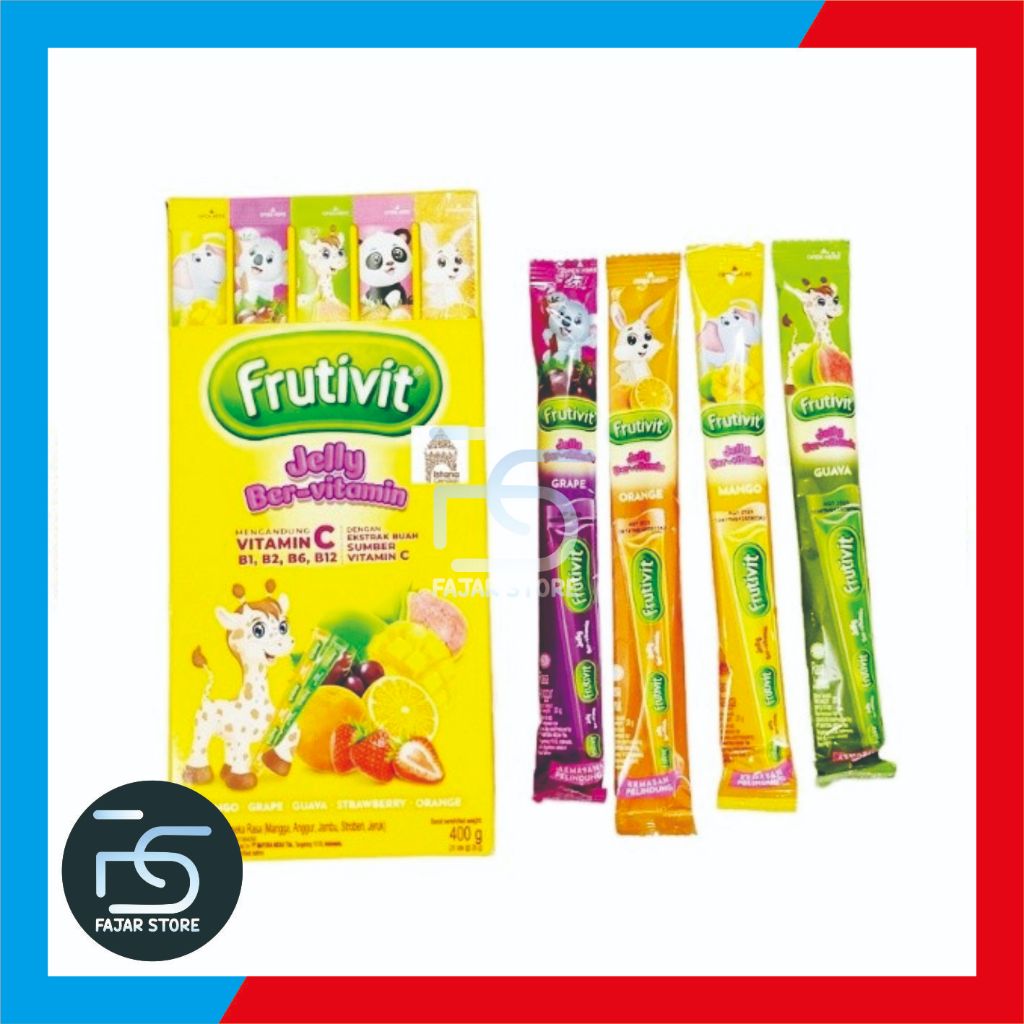 

FRUTIVIT JELLY BERVITAMIN C JELI AGAR ANEKA RASA STRAWBERRY JERUK ANGGUR MANGGA