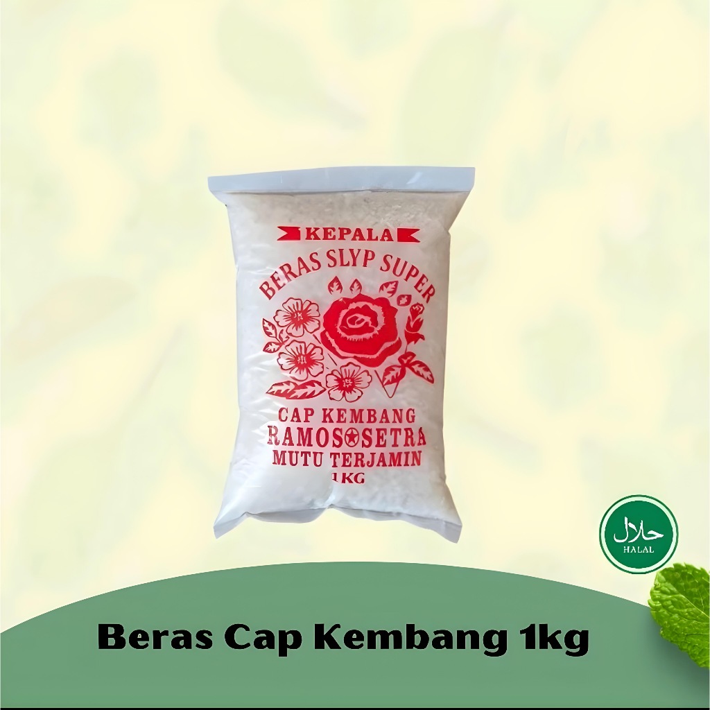

Beras Cap Kembang Ramos Setra Kemasan 1kilo / 1000gram
