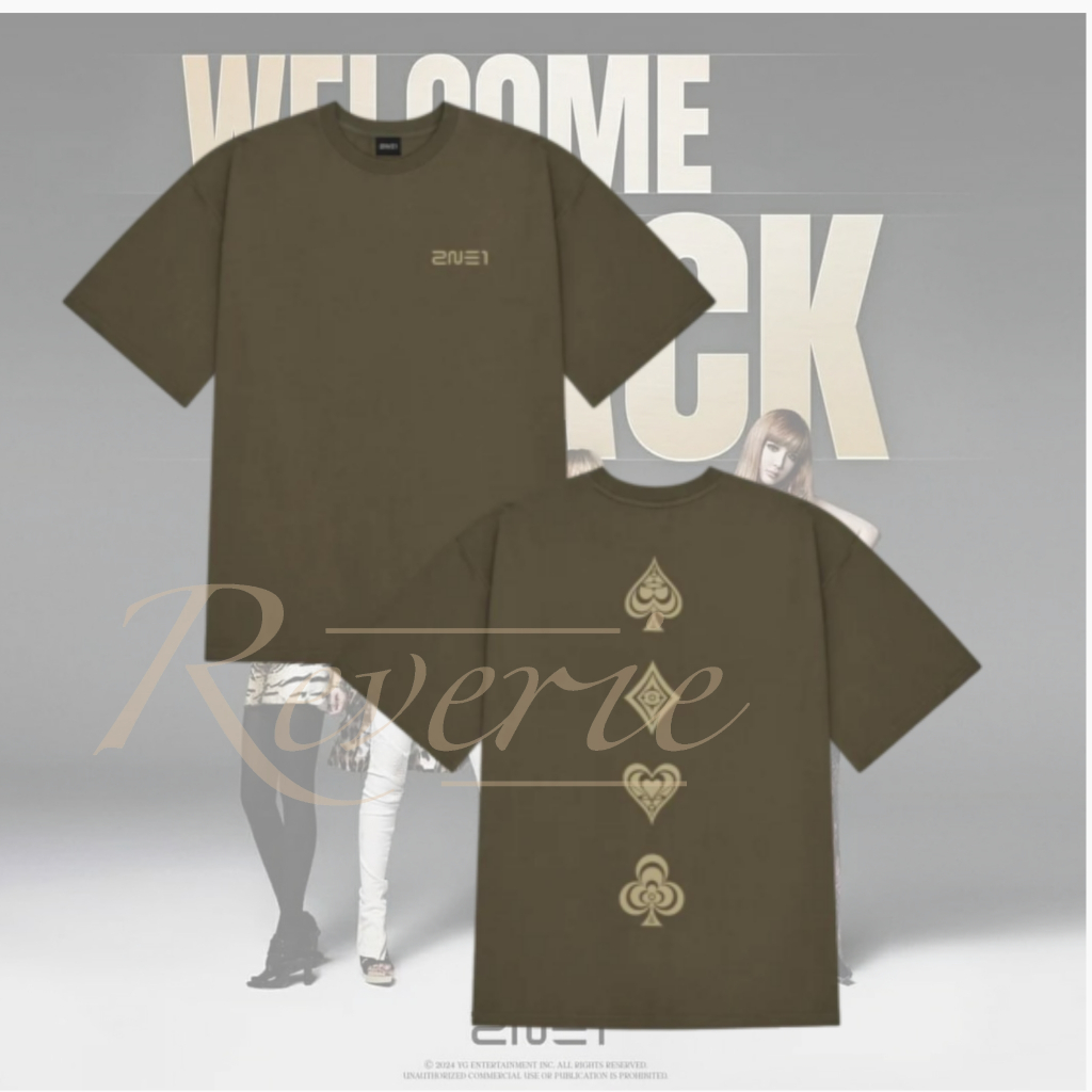 BAJU KAOS 2NE1 WELCOME BACK MERCH CONCERT TOUR TSHIRT BLACKJACK KPOP IDOL OUTFIT JKT JAPAN SEOUL COU