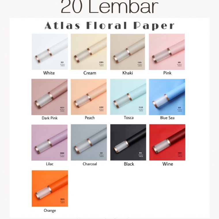 

Super Bonus 2 LEMBAR Flower Wrapping Paper Double Line Frame Transparent Kertas Buket Florist
