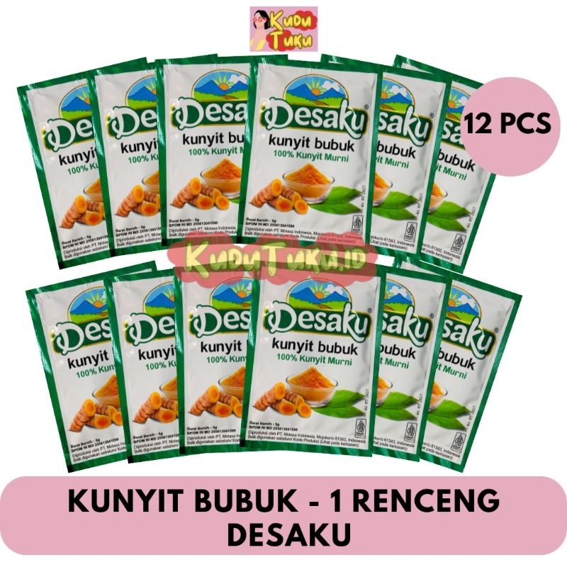 

12 PCS - DESAKU KUNYIT BUBUK 5g SACHET - 1 RENCENG