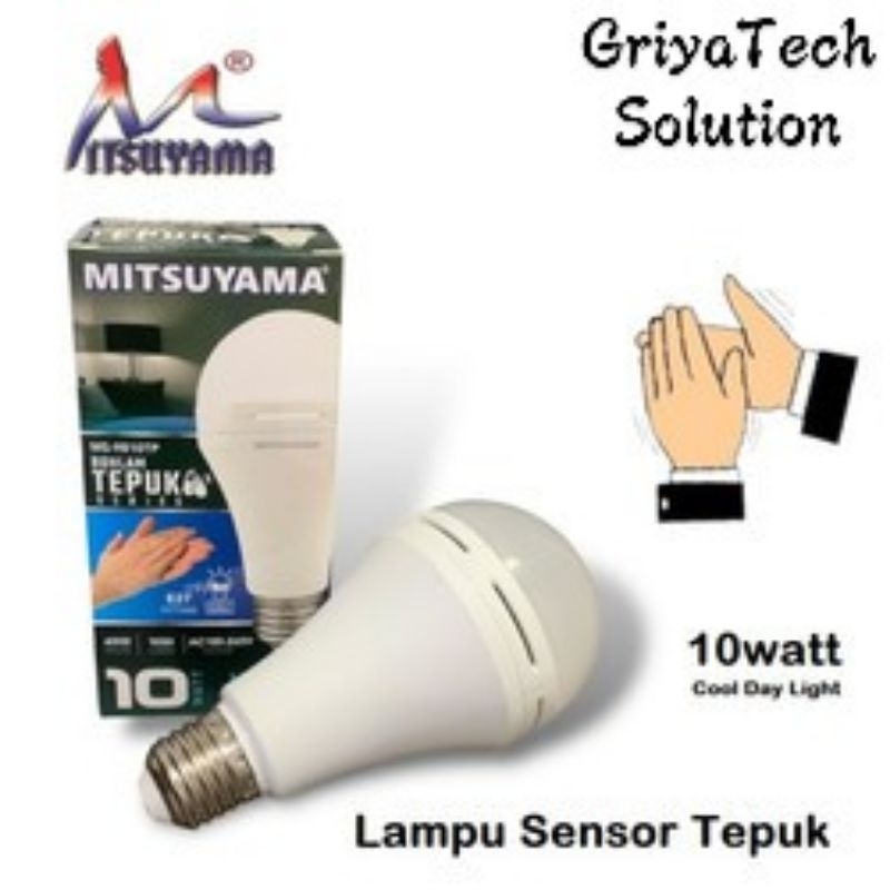 Ciasaatcisarua Lampu Otomatis Sensor Suara/Tepuk Tangan Mitsuyama 10W 10 Watt Applause Sound Sensor