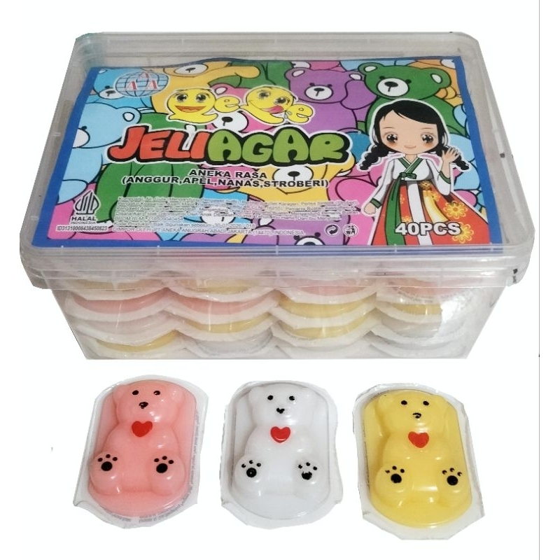 

Jeli Agar Jelly Beruang Isi 40 Pcs