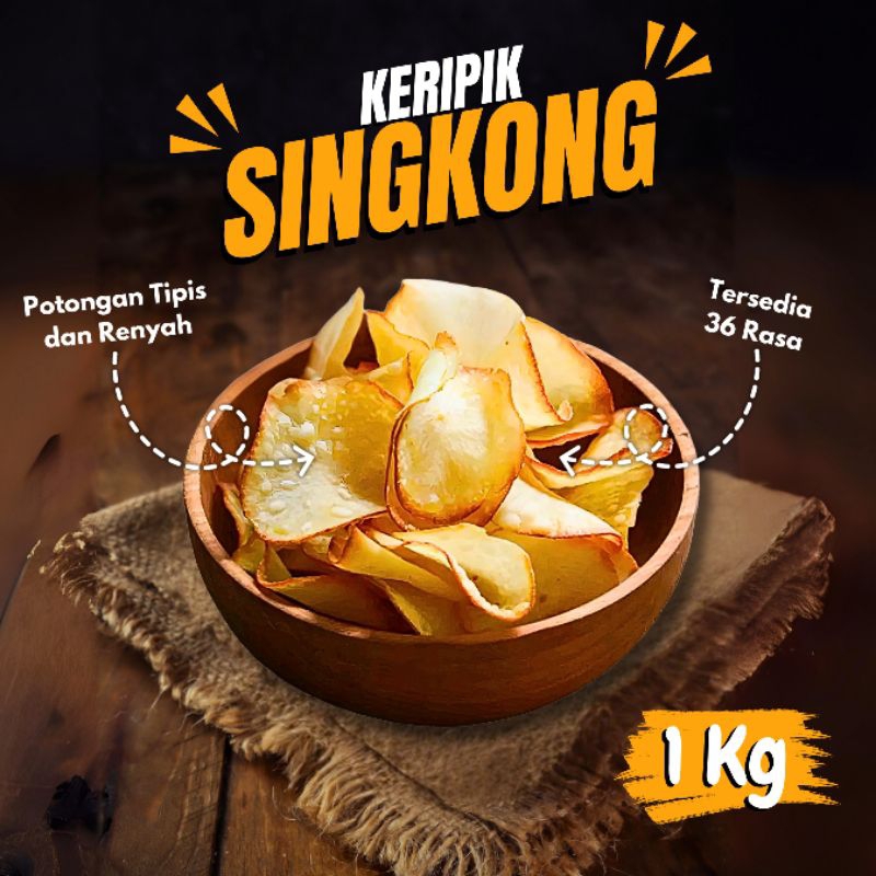 

KERIPIK SINGKONG RENYAH 1 Kg By Yujajan Snacks