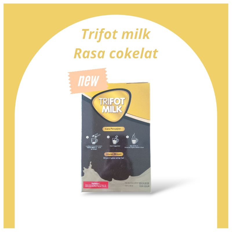 

TRIFOT MILK SUSU PENAMBAH BERAT BADAN ANAK DAN DEWASA RASA COKLAT UKURAN 200GRAM