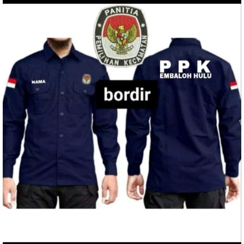 kemeja kerja baju pdh seragam kerja pps ppk free bordir nama