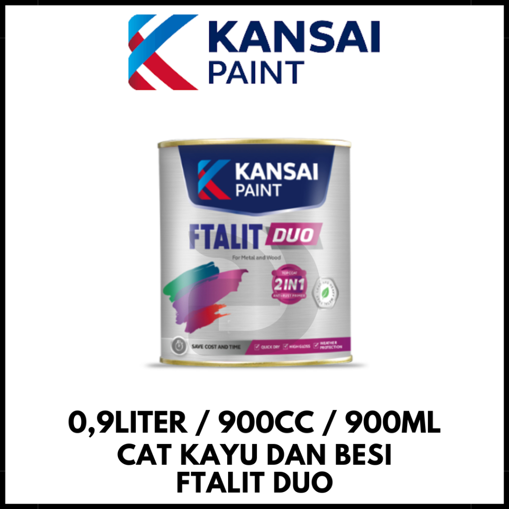 Cat Kayu dan Besi FTALIT DUO Kansai Paint Kaleng 0,9Liter