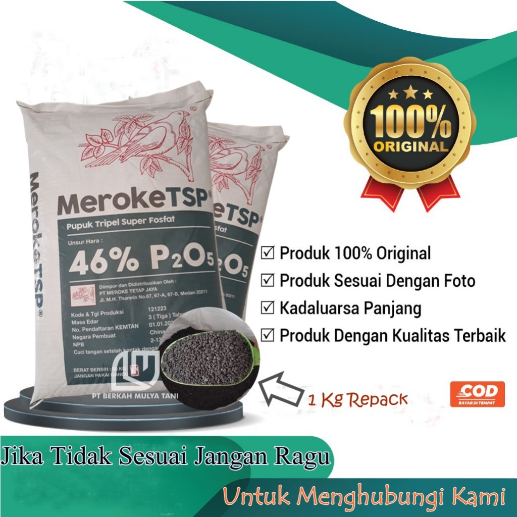 Pupuk Meroke TSP 46% 1 Kilogram Repack