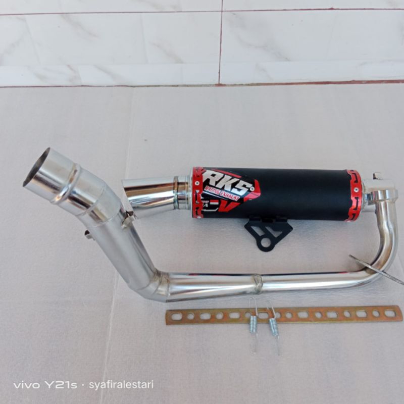 Desyallshop Knalpot Samlong Rks Untuk Motor Beat,Beat Fi,Beat Deluxe,Beat Street,Mio,Mio Sporty,Mio