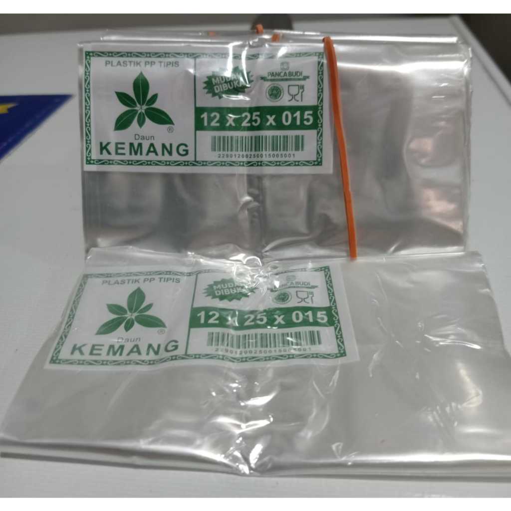 PLASTIK PP TIPIS 12X 25 X 015