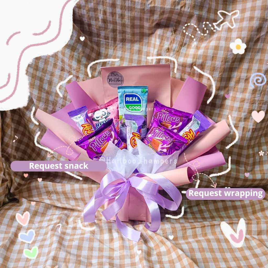 

Buket Snack / Buket Snack Satu Warna / Buket Murah / Buket Wisuda / Buket Unik / Boequet Snack Haiiboo gift