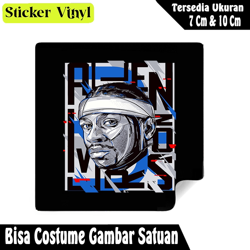 

Radit667 Stiker Sticker Pemain Basket A Iverson Art1 Allen Iverson Bahan Vynil Tahan Air