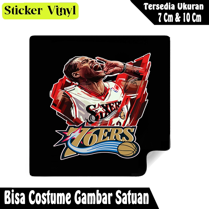 

Radit667 Stiker Sticker Pemarin Basket Ball A Iverson Art2 Allen Iverson Bahan Vinyl Tahan Air