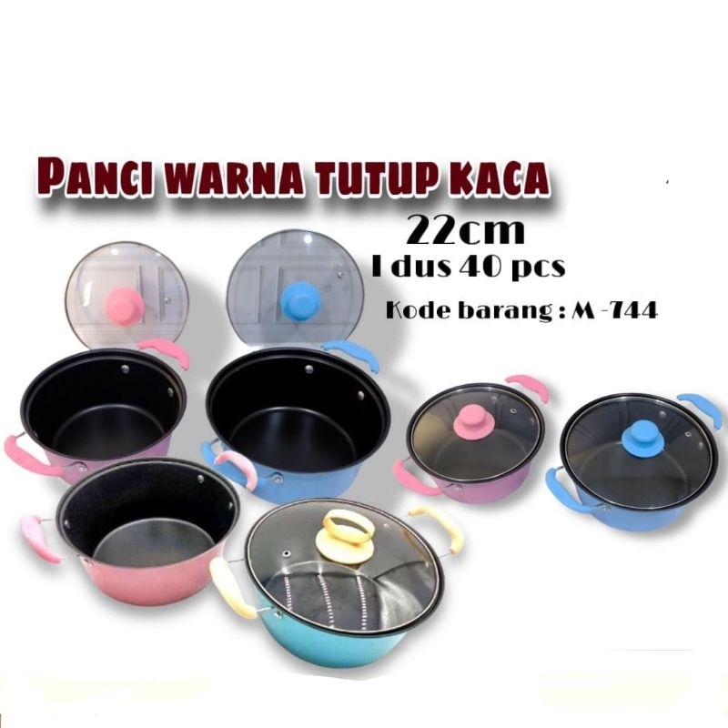 RB PANCI KUAH TUTUP KACA SAYUR OMICKO 22CM / 24CM TUTUP KACA WAJAN ANTI LENGKET Kuah Enamel