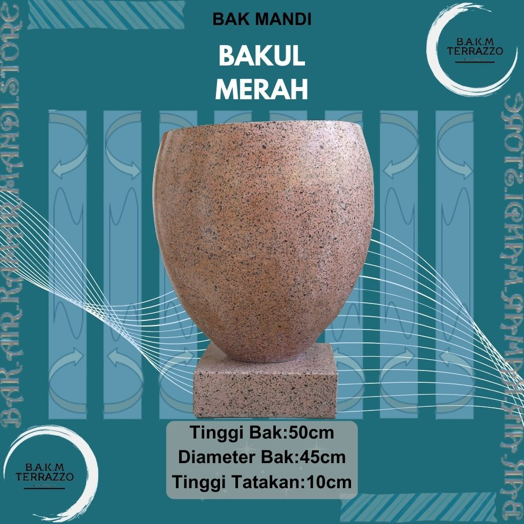 BAK MANDI KERAMIK | BAK MANDI TERASO | BAK MANDI MINIMALIS | TIPE BAKUL MERAH | BAK AIRKAMARMANDI