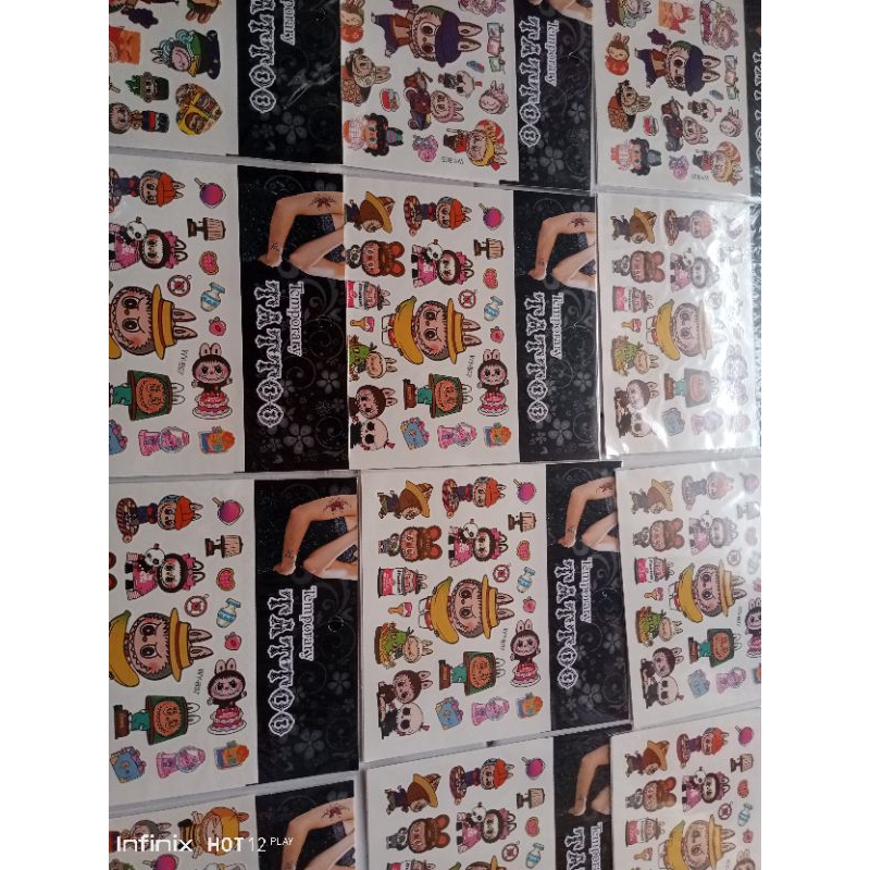 

Stiker tato labubu isi 6 lembar