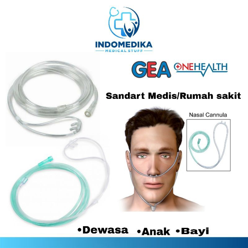 Nasal Oxygen Cannula (DEWASA) / Nasal Kanul Oksigen / Selang Oksigen Dewasa/Anak/Bayi/ Nasal cannula