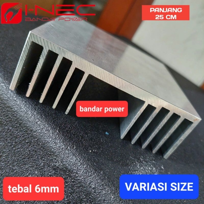 HEATSINK / PENDINGIN 10 Sirip Panjang 25 cm tebal 6mm