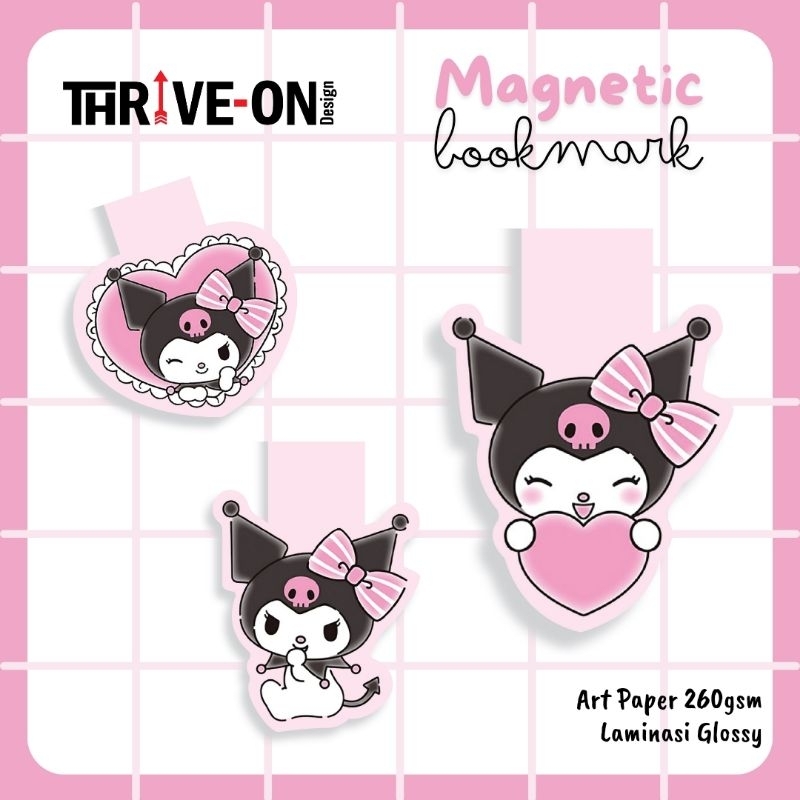

Magnetic Bookmark / Pembatas Buku Magnet KUROMI