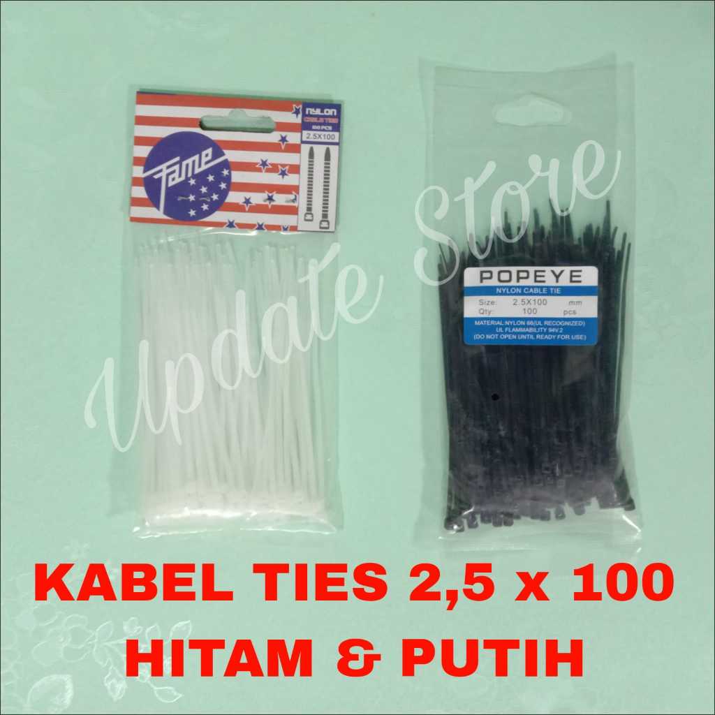 

KABEL TIES 2,5 x 100 HITAM & PUTIH