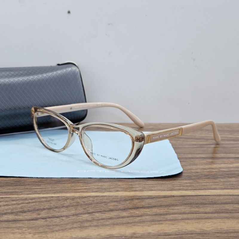 frame kacamata wanita cateye MJ527 coklat transparan