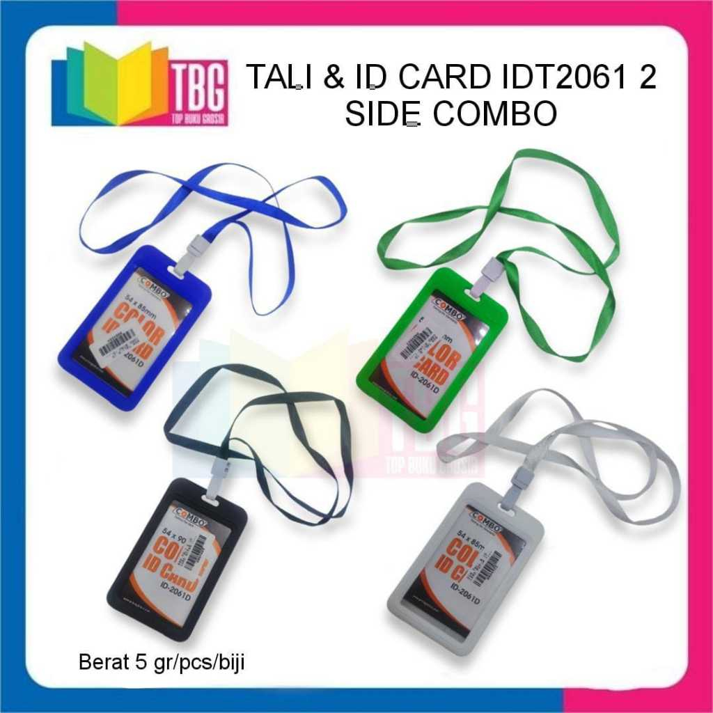 

1 PCS TALI & ID CARD IDT2061 2 SIDE COMBO / CASE ID CARD + TALI / TALI BADGE ID CARD NYLON COMBO